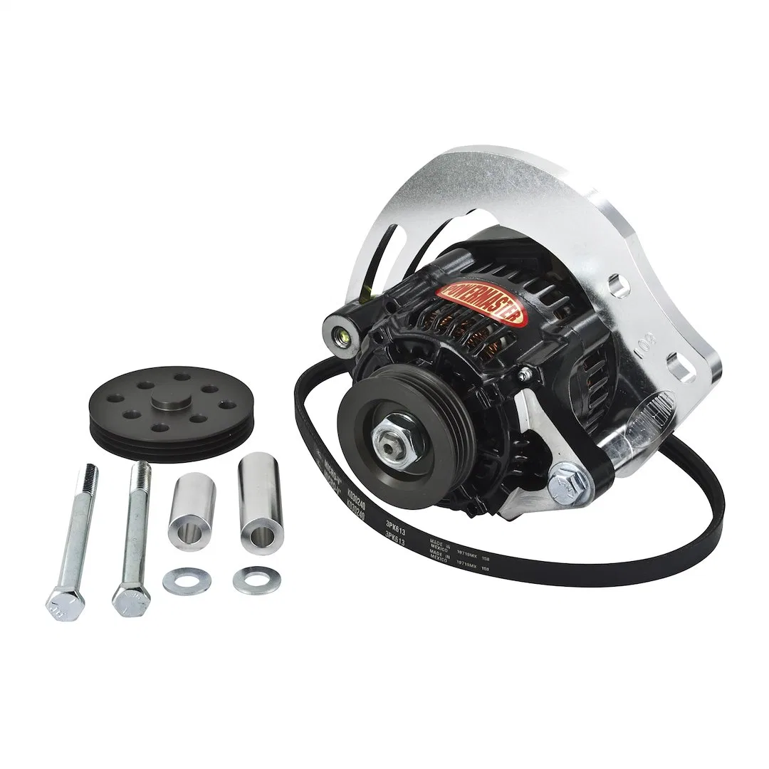 8-801 – POWERMASTER Alternator/ Generator, For Use With Small Block Chevrolet Engines 3 Groove Water Pump Pulley 55 A...